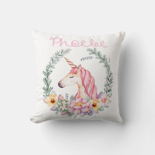 Personalized Unicorn Cushion