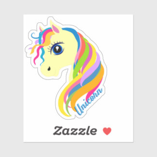 Personalized Unicorn custom name sticker label