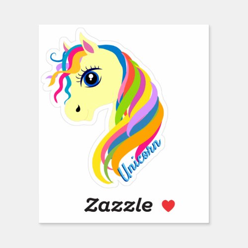 Personalized Unicorn custom name sticker label