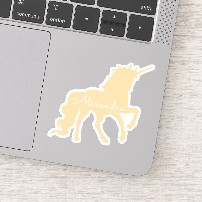 Personalized Unicorn Die Cut Sticker (Detail)