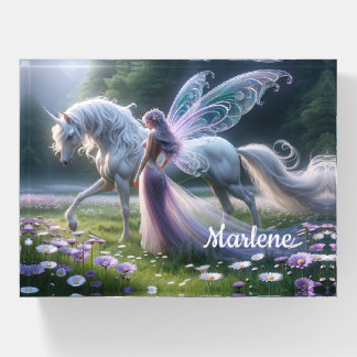Personalized Unicorn Fantasy Paperweight