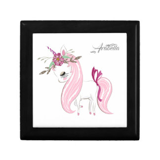Personalized Unicorn Girl's Keepsake Jewelry Box