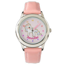 Personalized UNICORN Girls watch pink - add name Personalized UNICORN Girls watch pink - add name