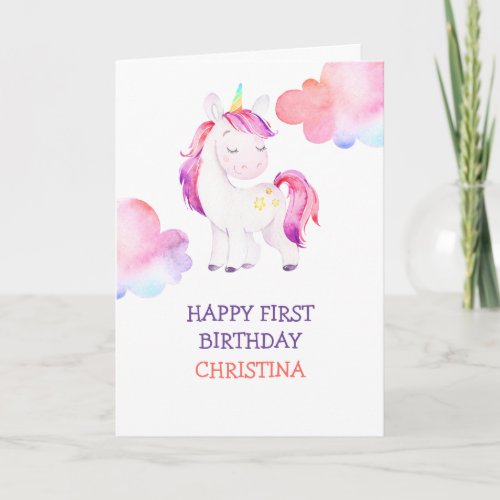 Personalized Unicorn Happy Birthday Girls