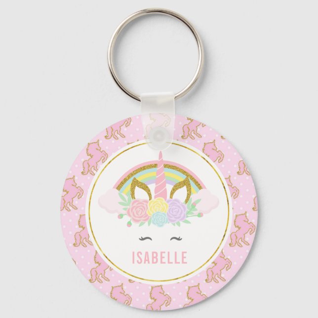 Personalized Unicorn Keychain (Front)