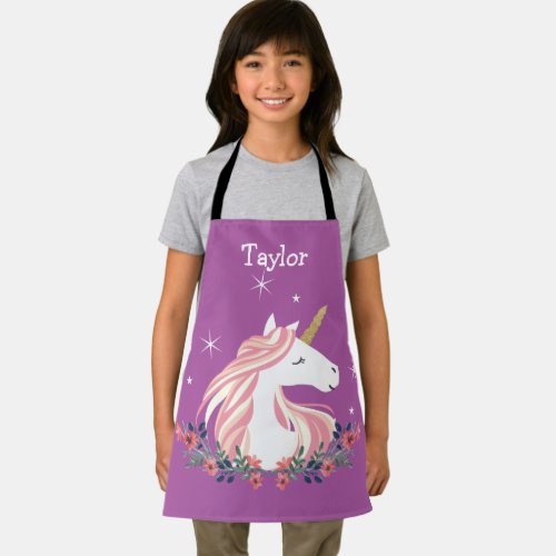 Personalized Unicorn Kids Apron
