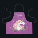 Personalized Unicorn Kids Apron<br><div class="desc">A cute personalized apron for kids.</div>
