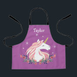 Personalized Unicorn Kids Apron<br><div class="desc">A cute personalized apron for kids.</div>