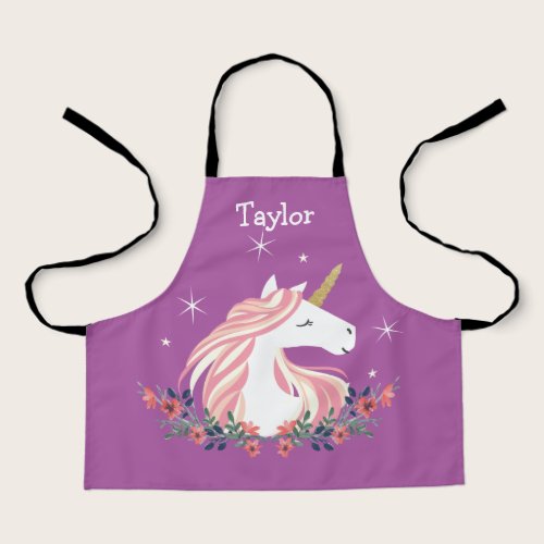 Personalized Unicorn Kids Apron