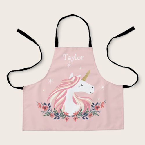Personalized Unicorn Kids Apron Personalized Unicorn Kids Apron