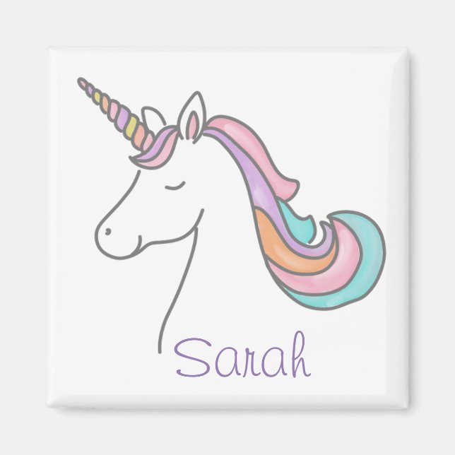 Personalized Unicorn Magnet (Front)