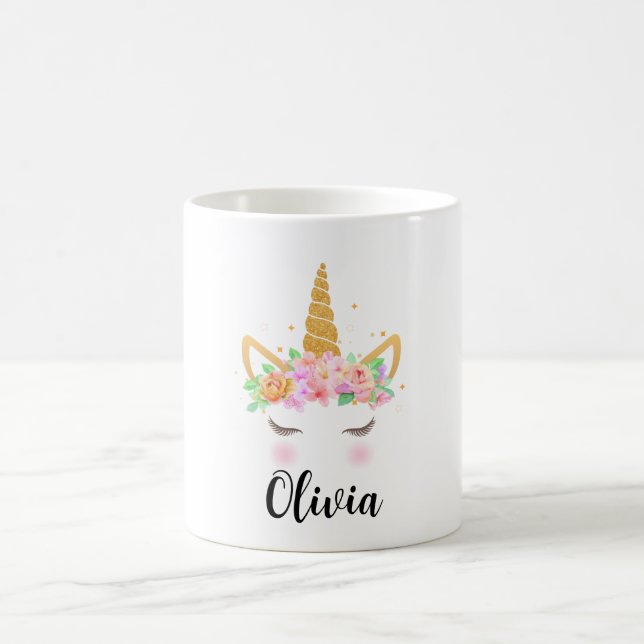 Personalized unicorn mug, Kids gifts Coffee Mug (Center)