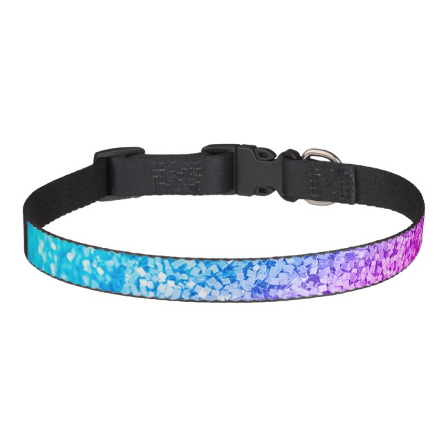 Personalized Unicorn Ombre Glitter Pet Collar (Front)