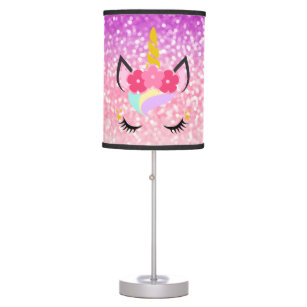 Personalized Unicorn Ombre Glitter Table Lamp