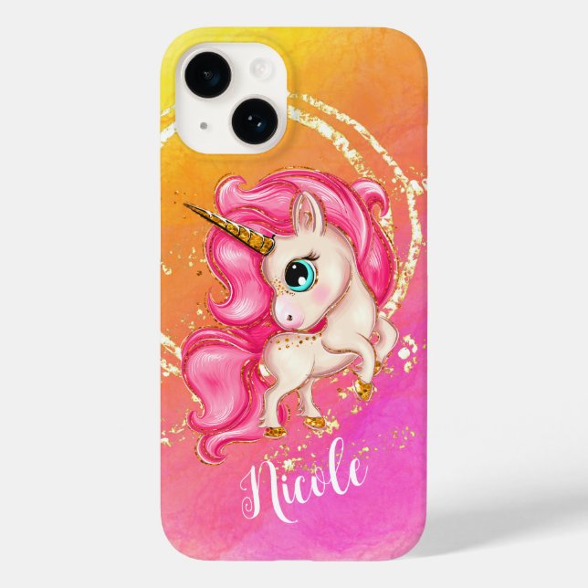 Personalized Unicorn Phone Case (Back)