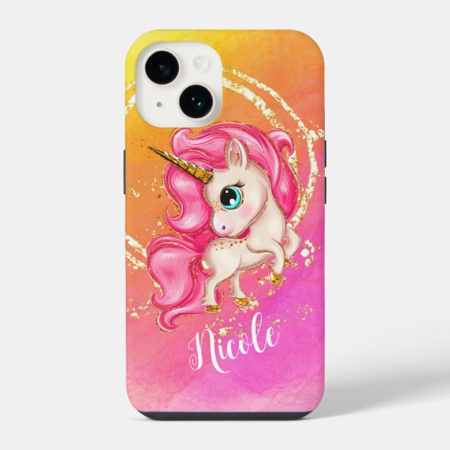 Personalized Unicorn Phone Case (Back)