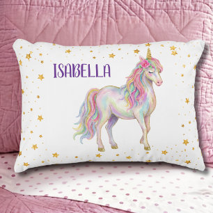 Personalized Unicorn Pillow for Girls Room