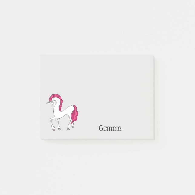 Personalized Unicorn Post It Notes (Front)