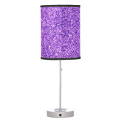 Personalized Unicorn Purple Glitter Table Lamp (Back)