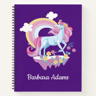 Personalized Unicorn Sketchbook Notebook