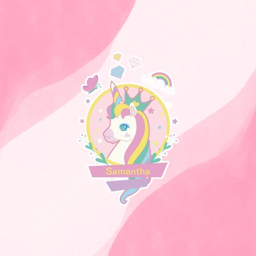  Personalized Unicorn Sticker 