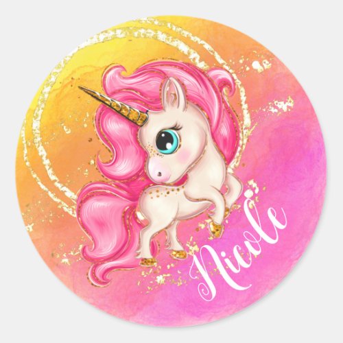 Personalized Unicorn Stickers