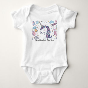 Personalized Unicorn Teddy Bear for Kids Lovers Baby Bodysuit