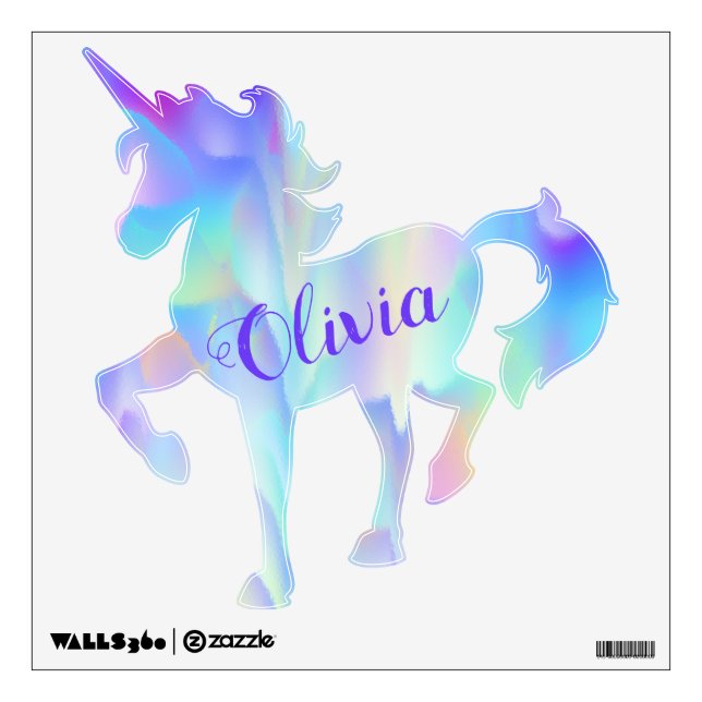 Personalized Unicorn Wall Decal (Front)