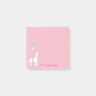 Personalized Unicorn with Balloons Post-It Notes