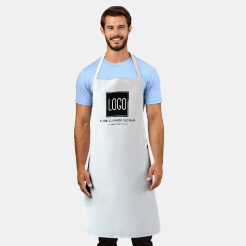 Personalized Uniform Business Logo Apron - Custom business aprons featuring your company logo, slogan, and website address.