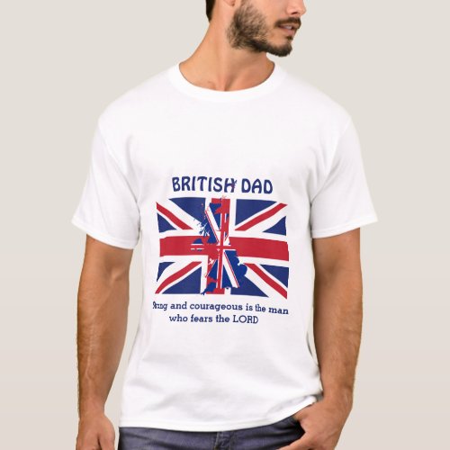 Personalized UNION JACK British Dad T_Shirt