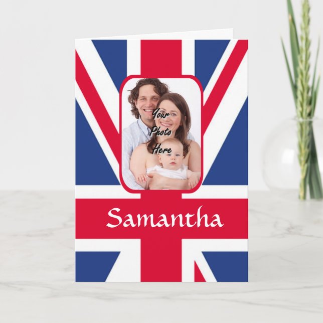 Personalized union jack card (Front)