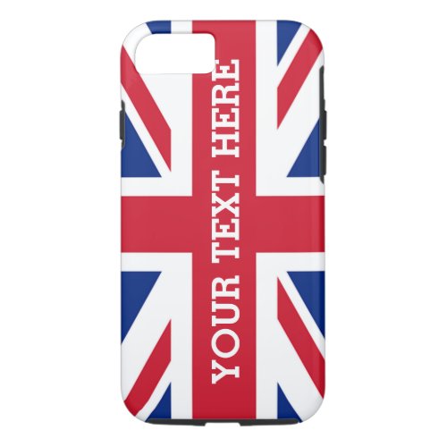 Personalized Union Jack Flag iPhone 87 Case