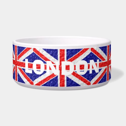 Personalized Union Jack Flag Design Bowl