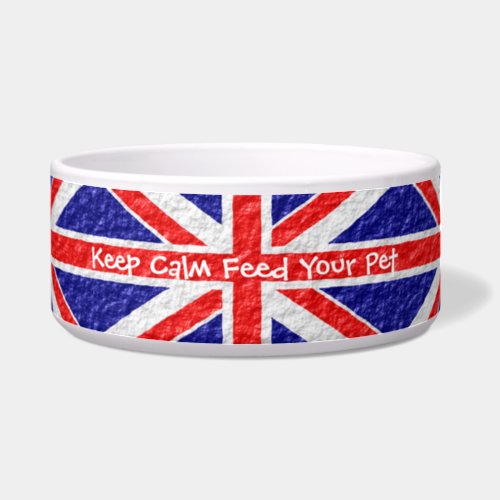 Personalized Union Jack Flag Design Bowl