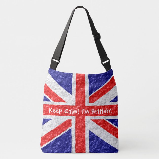 Personalized Union Jack Flag Design Crossbody Bag (Front)