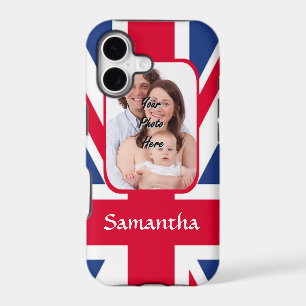 Personalized union jack iPhone 17 case