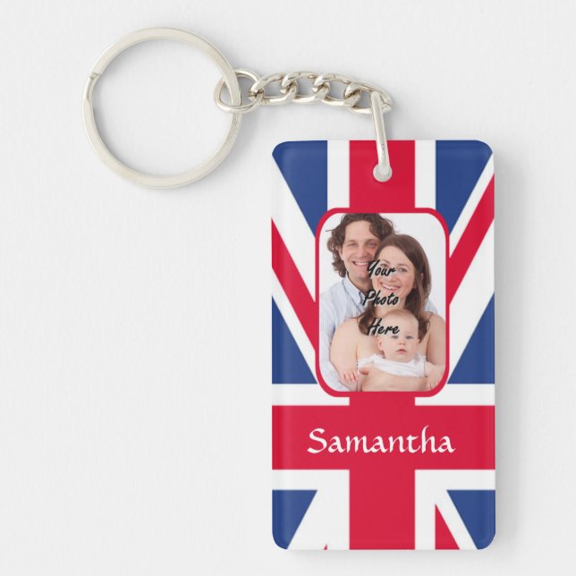 Personalized union jack keychain (Front)