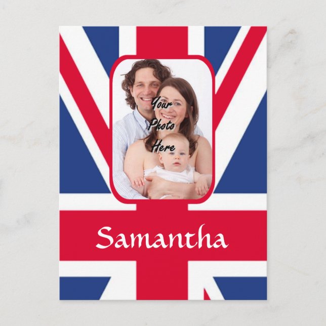 Personalized union jack postcard (Front)