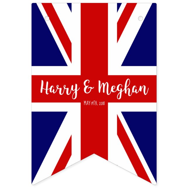 Personalized Union Jack | Royal Wedding Bunting Flags (First Flag)