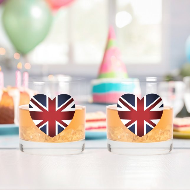Personalized union jack wedding party glasses (Insitu (Birthday))