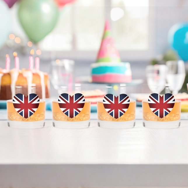 Personalized union jack wedding party glasses (Insitu (Birthday))