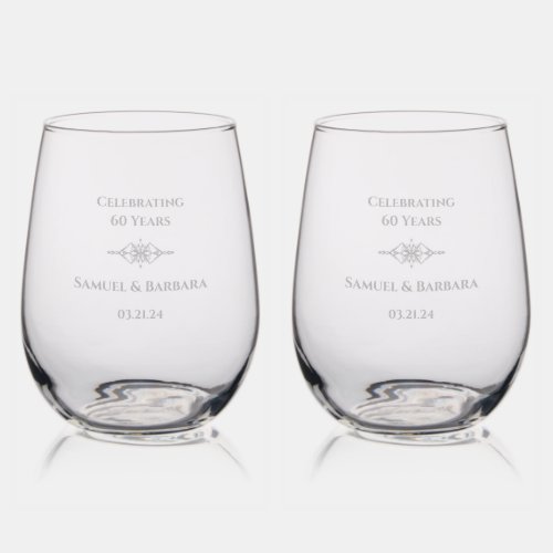Personalized Unique 60th Diamond Anniversary Gift