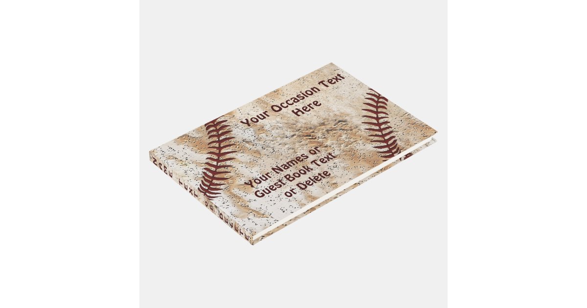 Personalized Unique Baseball Guest Book Zazzle