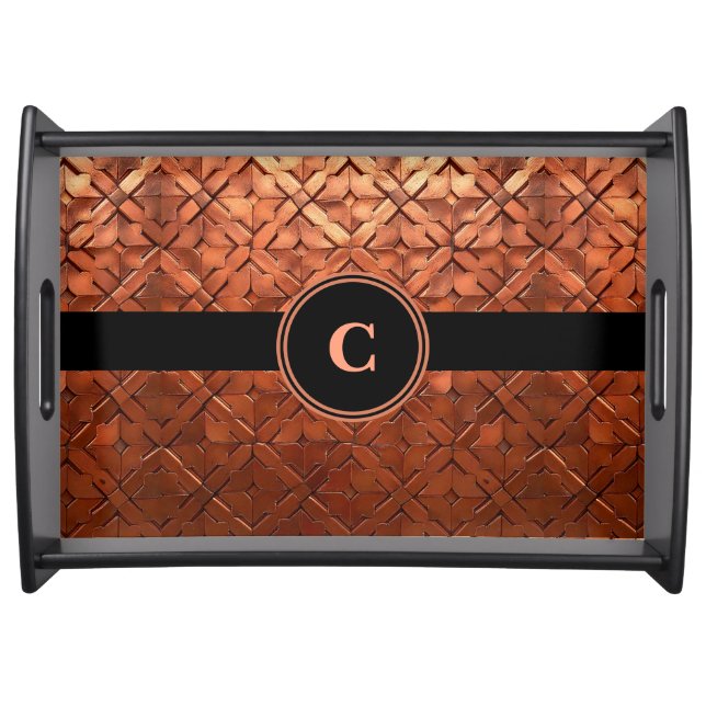 Personalized Unique Copper Tile Serving Tray (Front)