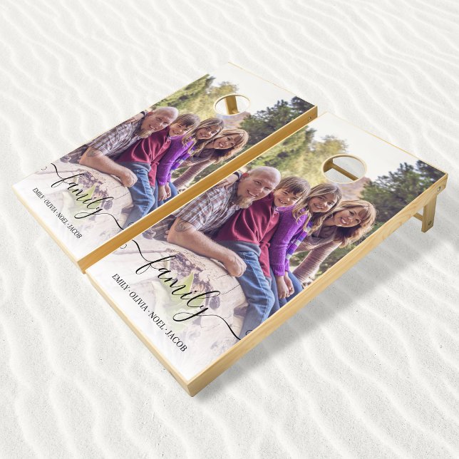 Personalized Unique Family Photo Memories Names Cornhole Set (Creator Uploaded)