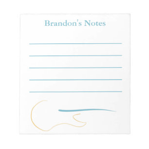 Personalized Unique Gifts For Guitar Lovers Notepad