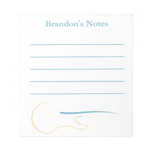 Personalized Unique Gifts For Guitar Lovers Notepad