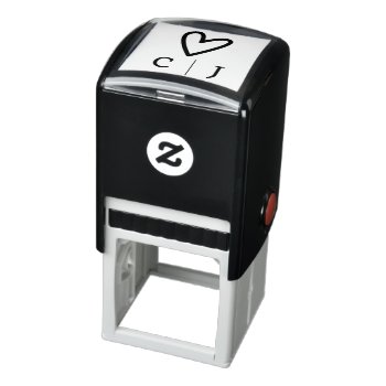 Personalized Unique Monogrammed Love Heart Self-inking Stamp by Ricaso at Zazzle