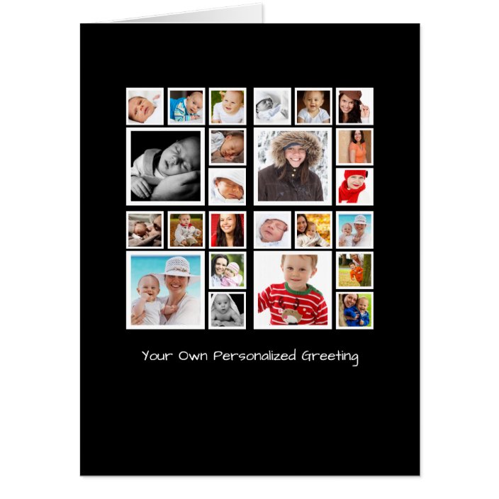 Personalized Unique Photo Collage Card